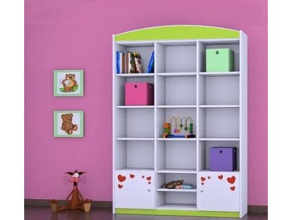 Regál Happy RW16 - včelka se srdcem (Barva bílá)