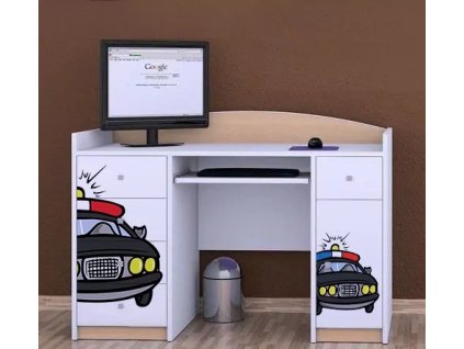 Psací stůl Happy B01 - policie (Barva bílá)