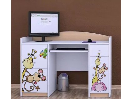 Psací stůl Happy B01 - safari (Barva bílá)