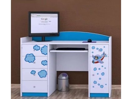 Psací stůl Happy B01 - letadlo (Barva bílá)