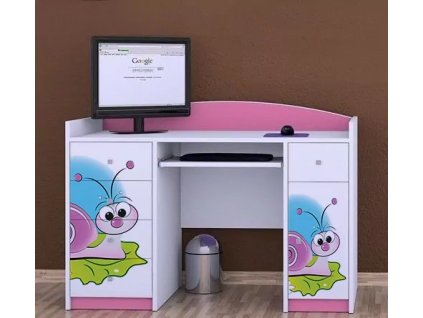 Psací stůl Happy B01 - slimák (Barva bílá)