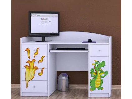 Psací stůl Happy B01 - drak (Barva bílá)