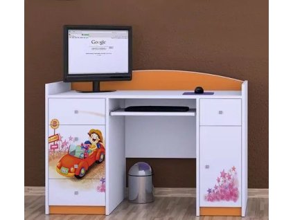 Psací stůl Happy B01 - zpívající auto (Barva bílá)