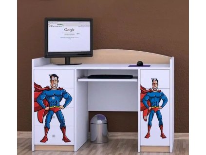 Psací stůl Happy B01 - superman (Barva bílá)