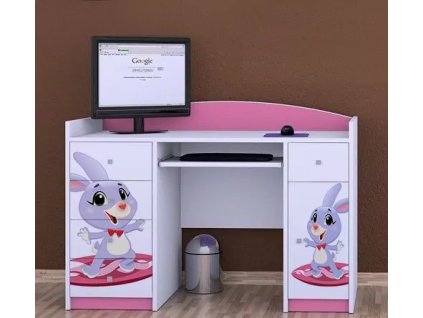 Psací stůl Happy B01 - super zajíček (Barva bílá)