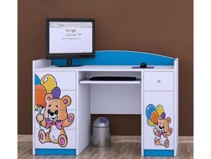 Psací stůl Happy B01 - šťastný medvídek (Barva bílá)
