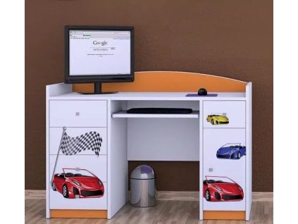 Psací stůl Happy B01 - závod (Barva bílá)