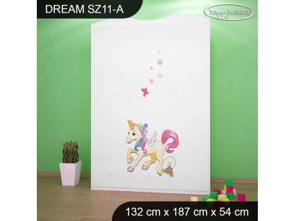Skříň Dream SZ11 - pony (Barva bílá)
