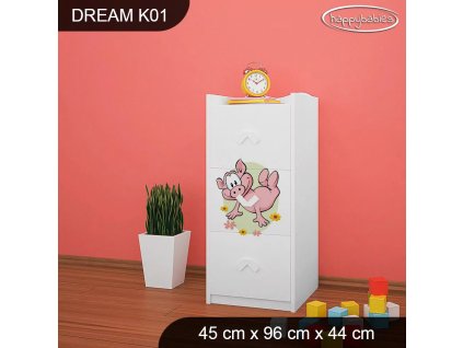 Komoda Dream K01 - farma (Barva bílá)
