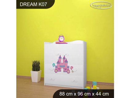 Komoda Dream K07 - zámek (Barva bílá)
