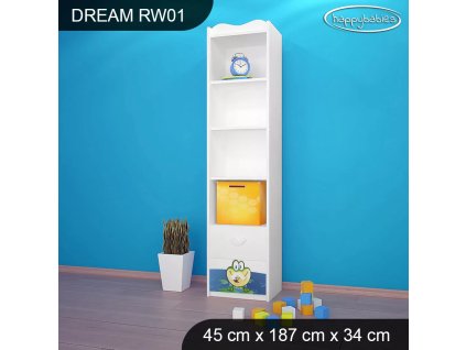 Regál Dream RW01 - žabka a čáp (Barva bílá)