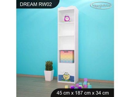 Regál Dream RW02 - žabka a čáp (Barva bílá)