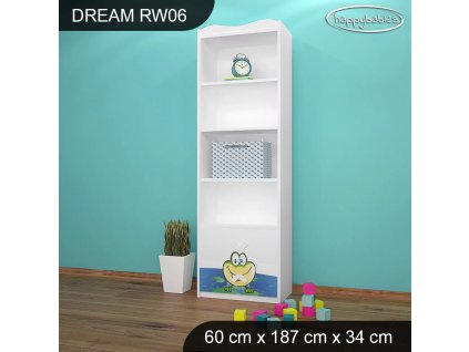 Regál Dream RW06 - žabka a čáp (Barva bílá)