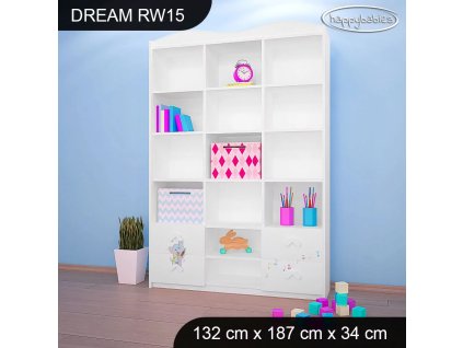 Regál Dream RW15 - zvířecí kapela (Barva bílá)