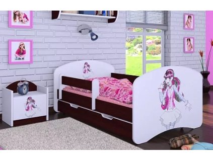 Dětská postel Happy Babies - MONSTER TORALEI (Barva bílá, Velikost spací plochy 140x70, Šuplík NE)