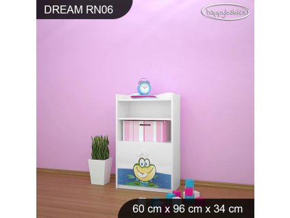 Regál Dream RN06 -  žabka a čáp (Barva bílá)