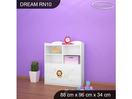 Regál Dream RN10 -  lvíček (Barva bílá)