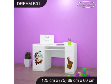 Psací stůl Dream B01 - pirát (Barva bílá)