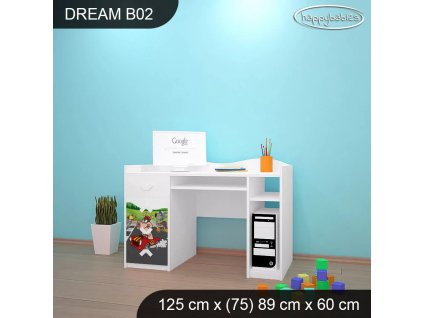 Psací stůl Dream B02 - závodníci (Barva bílá)