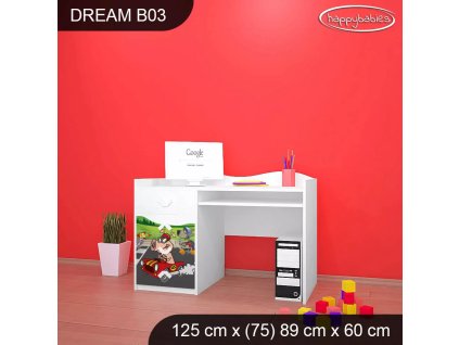 Psací stůl Dream B03 - závodníci (Barva bílá)