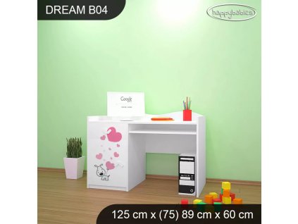 Psací stůl Dream B04 - pejsci (Barva bílá)