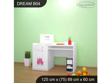 Psací stůl Dream B04 - víla s koníkem (Barva bílá)