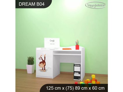 Psací stůl Dream B04 - veselé safari (Barva bílá)