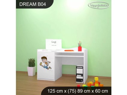 Psací stůl Dream B04 - fotbal (Barva bílá)