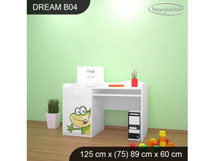 Psací stůl Dream B04 - žabka a čáp (Barva bílá)