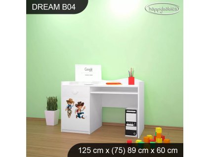Psací stůl Dream B04 - kovboj (Barva bílá)