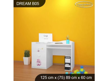 Psací stůl Dream B05 -  zvířátka v ZOO (Barva bílá)