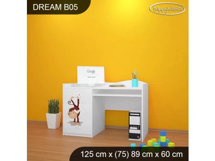 Psací stůl Dream B05 -  veselé safari (Barva bílá)