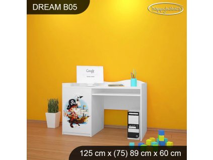 Psací stůl Dream B05 -  pirát (Barva bílá)