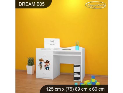 Psací stůl Dream B05 -  kovboj (Barva bílá)