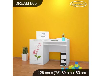 Psací stůl Dream B05 -  rozkvetlá louka (Barva bílá)