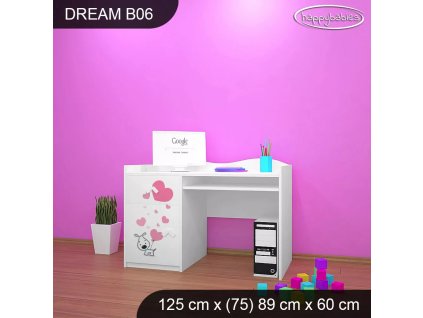 Psací stůl Dream B06 - pejsci (Barva bílá)