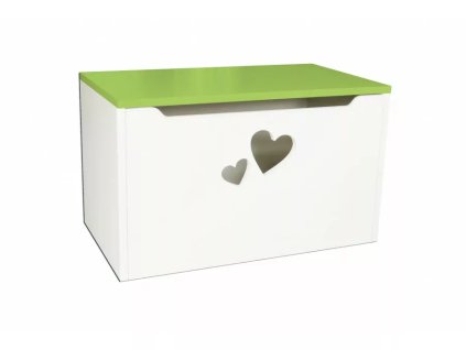Box na hračky Happy Design - srdce (Barva bílá)