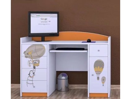 Psací stůl Happy B01 - balóny (Barva bílá)