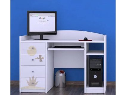 Psací stůl Happy B02 - balóny (Barva bílá)