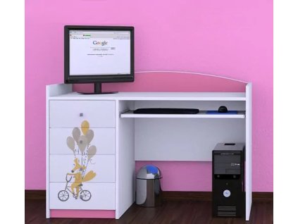 Psací stůl Happy B03 - balóny (Barva bílá)