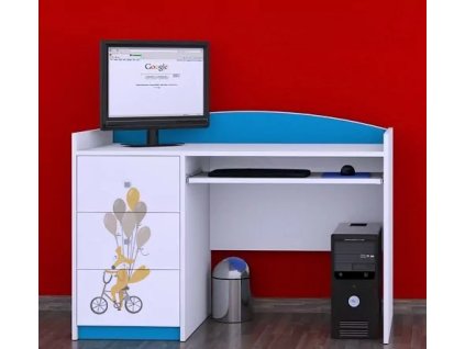 Psací stůl Happy B05 - balóny (Barva bílá)