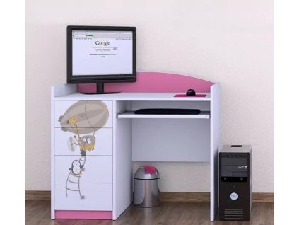 Psací stůl Happy B08 - balóny (Barva bílá)