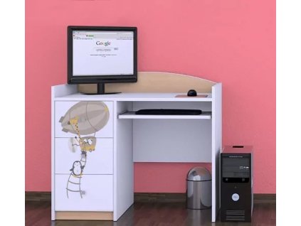 Psací stůl Happy B10 - balóny (Barva bílá)