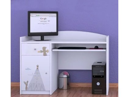 Psací stůl Happy B04 - poušť (Barva bílá)