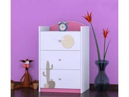 Komoda Happy K03 - poušť (Barva bílá)