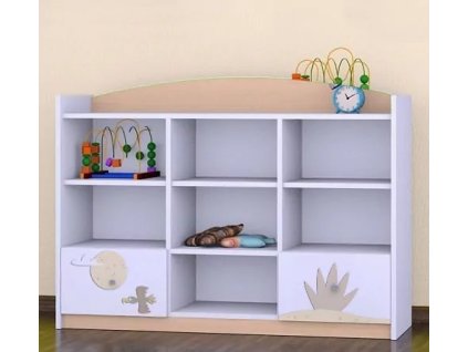Regál Happy RN18 - poušť (Barva bílá)