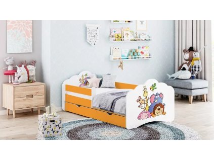 Dětská postel Tobík - safari (Barva bílá, Velikost spací plochy 140x70)