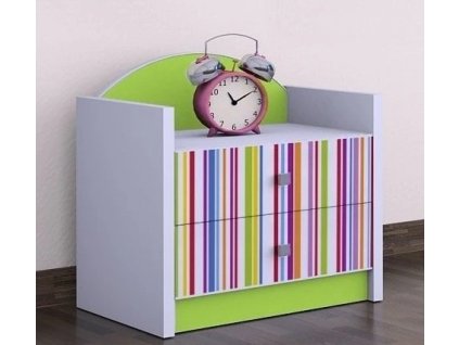 111556 8 nocni stolek happy barevne pasky