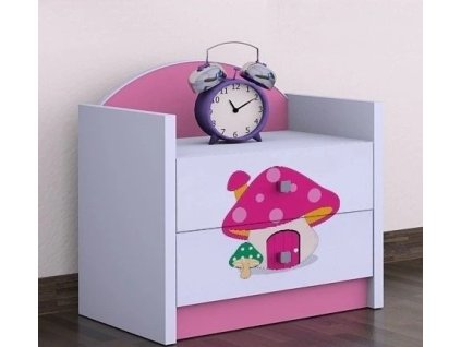 111598 nocni stolek happy ruzovy hribecek