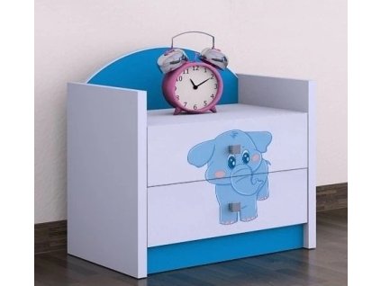 111676 5 nocni stolek happy modry slon